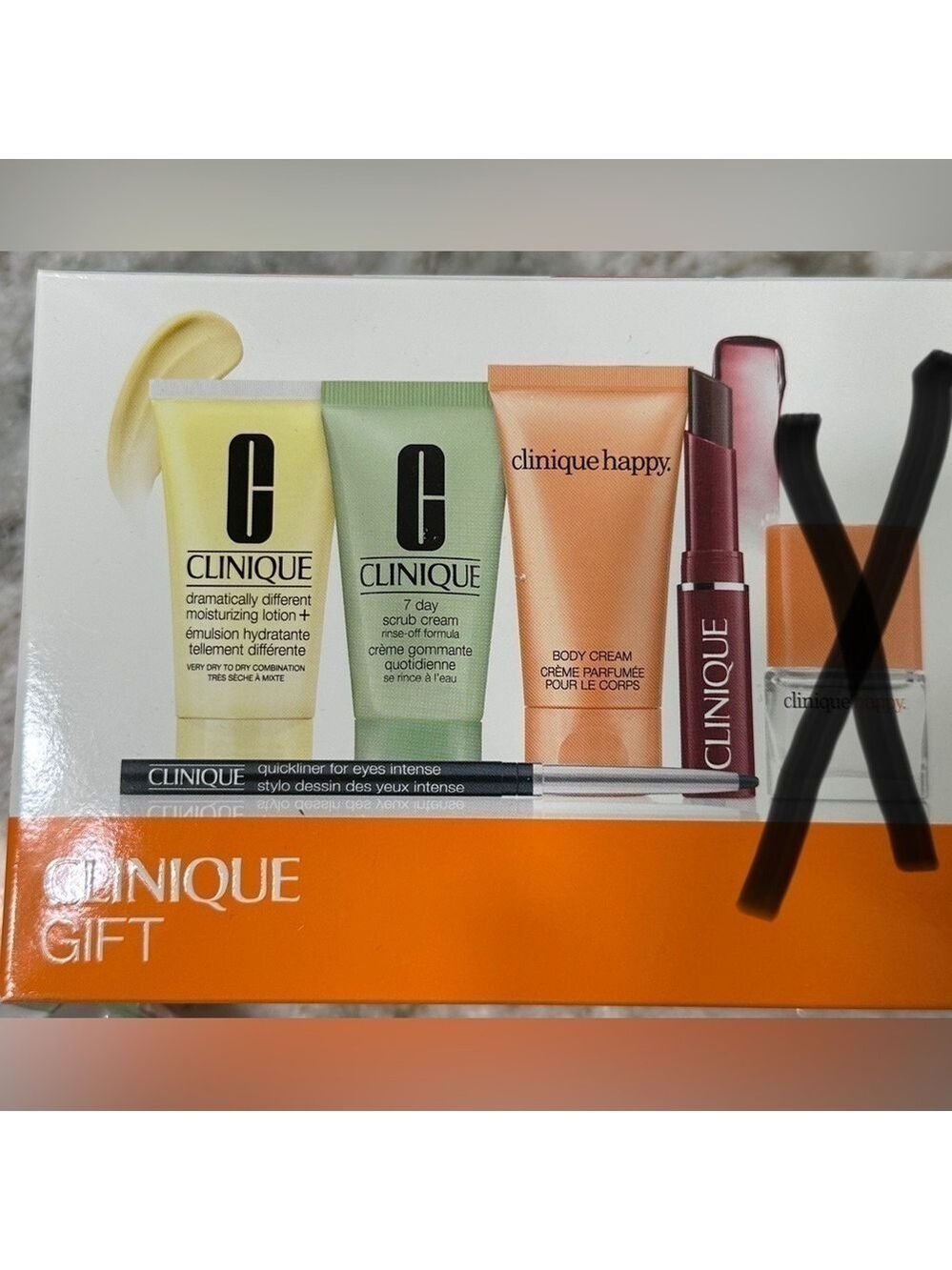 CLINIQUE Happy 5-piece On The Go gift set New in box Never Opened  * Black Honey